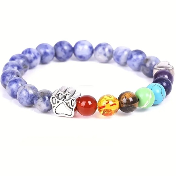 NEW! Pet Memorial Rainbow Bridge Gemstone Bracelet with Memorial Card. - Picture 2 of 5